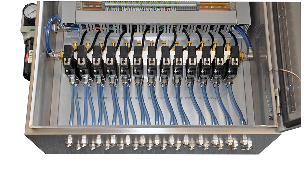 Pharmaceutical bus valve island box