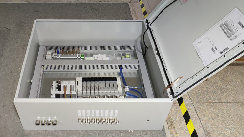 Sewage plant valve island control box
