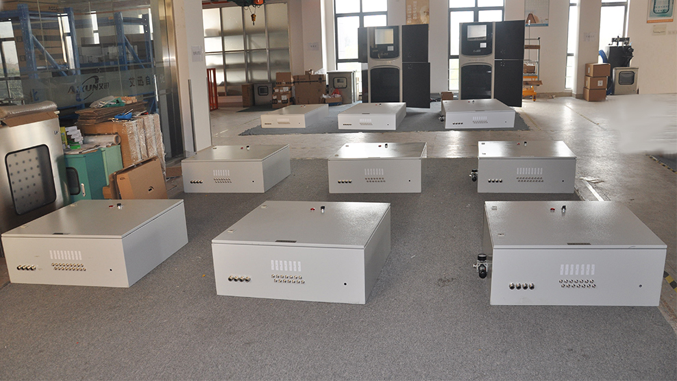 Sewage plant valve island control box